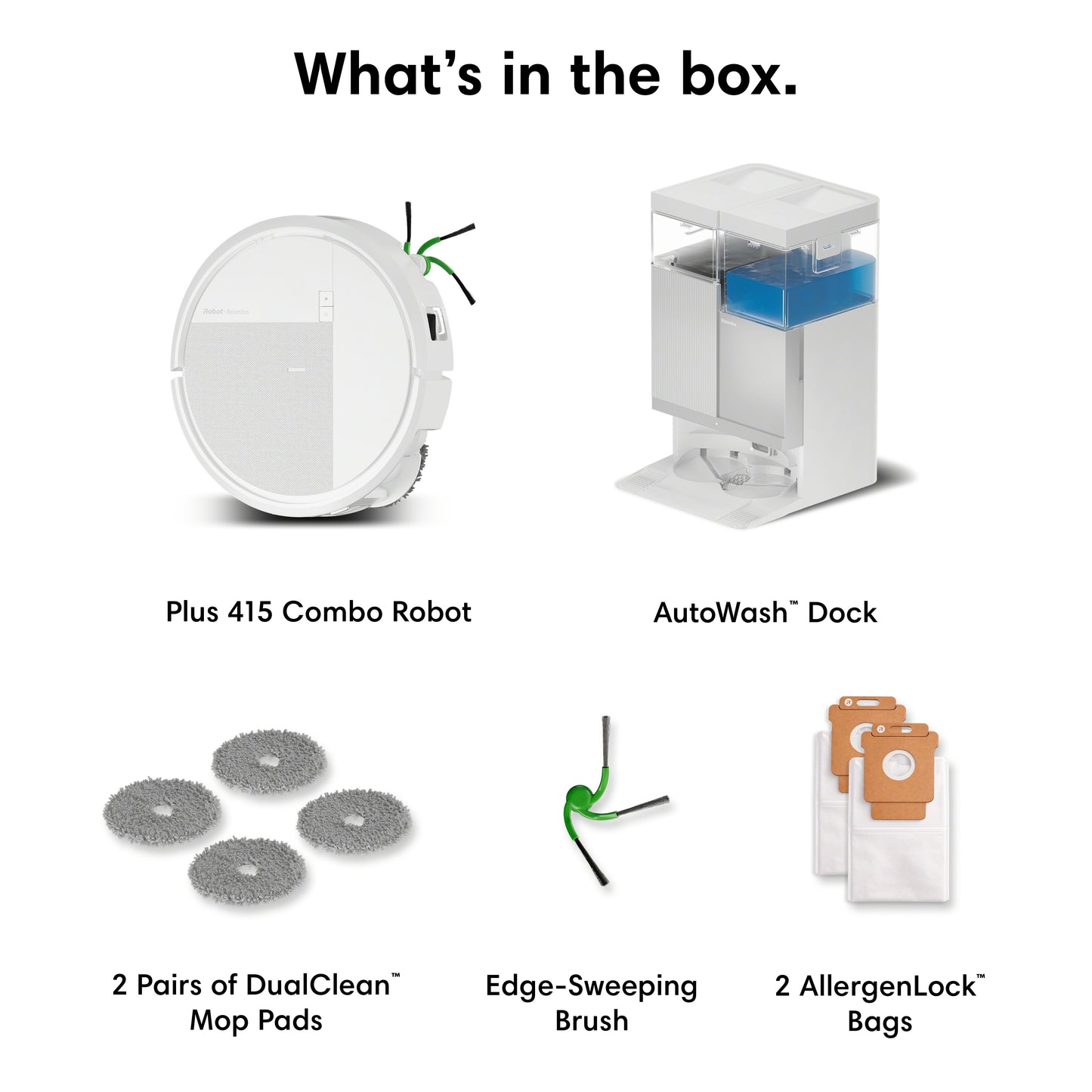 Roomba® Plus 415 Combo-robot + AutoWash™-dock