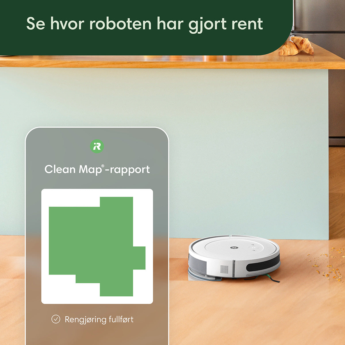 Roomba Combo® Essential robotstøvsuger og -mopp hvit
