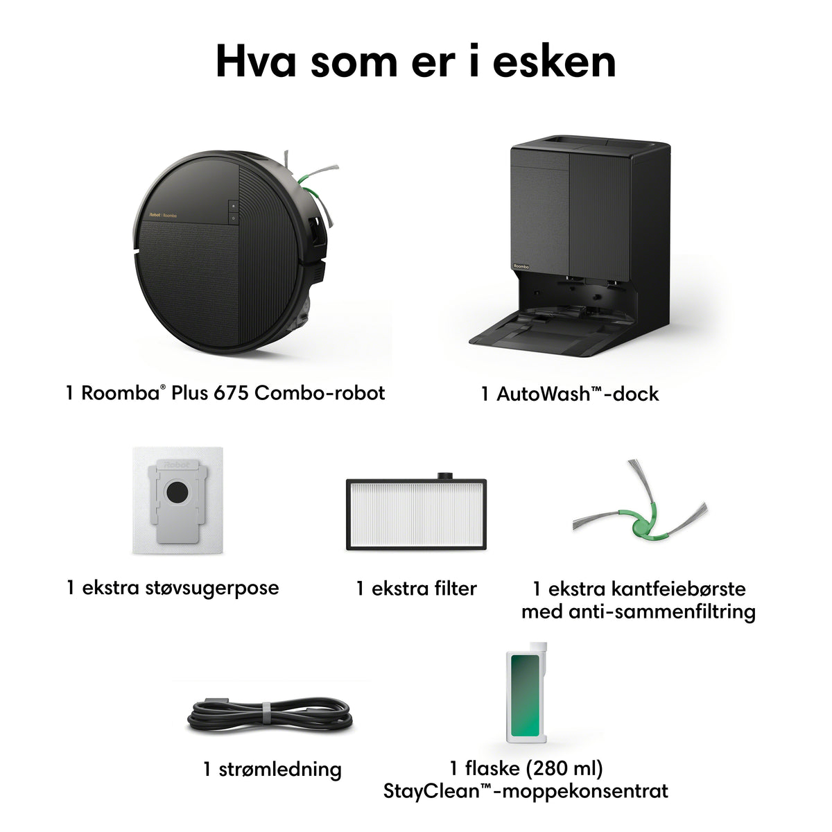Roomba® Plus 675 Combo + AutoWash™-dock