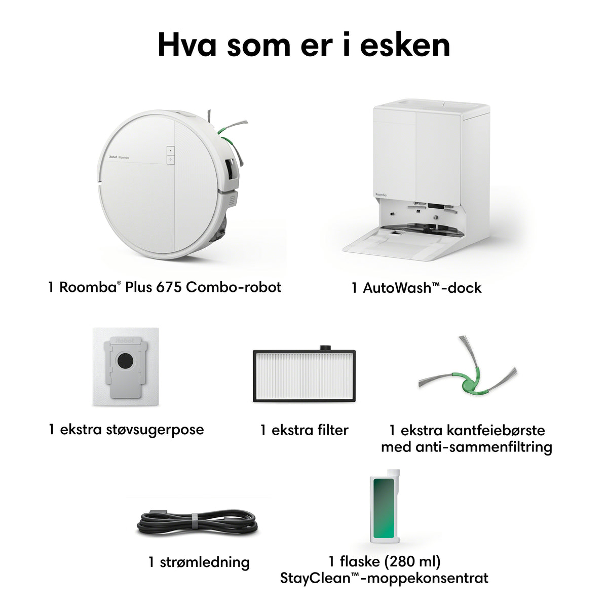 Roomba® Plus 675 Combo + AutoWash™-dock
