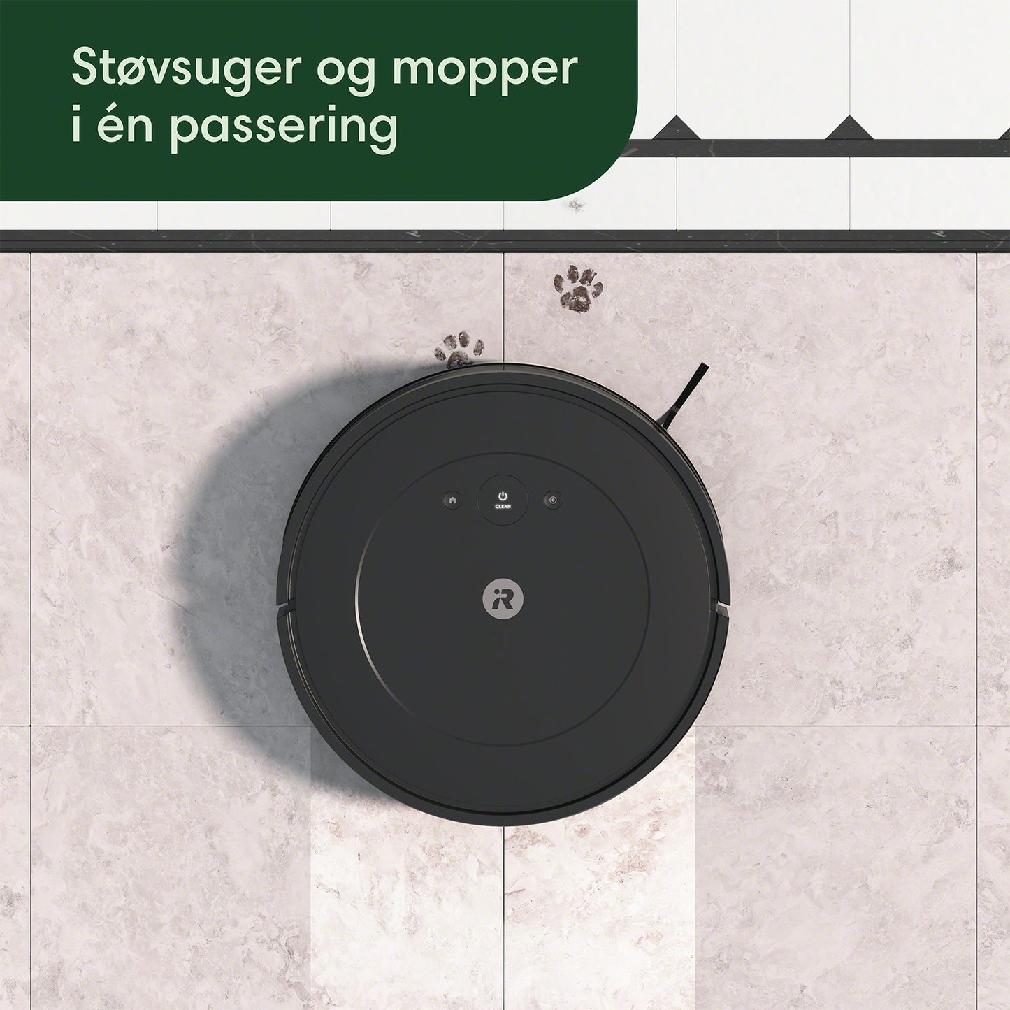 Roomba Combo® Essential robotstøvsuger og -mopp svart (demo)