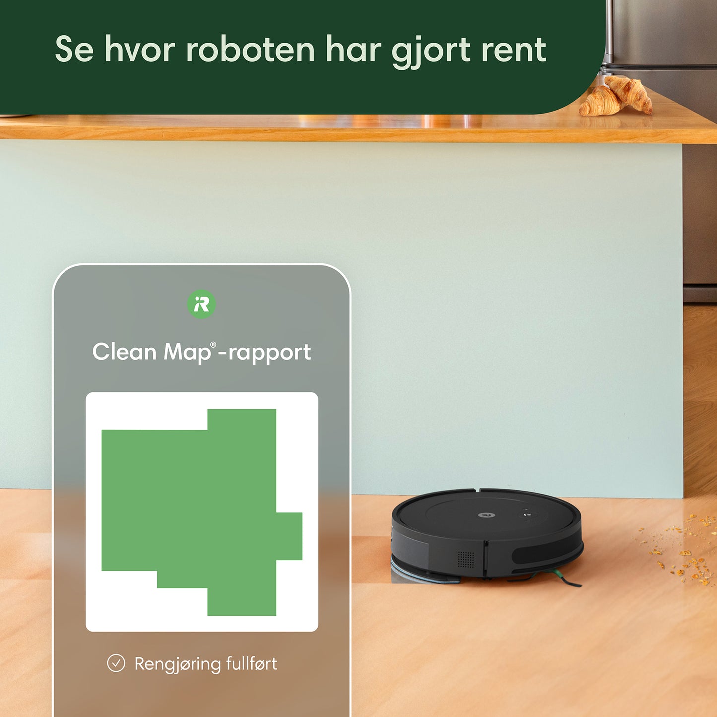Roomba Combo® Essential robotstøvsuger og -mopp svart (demo)