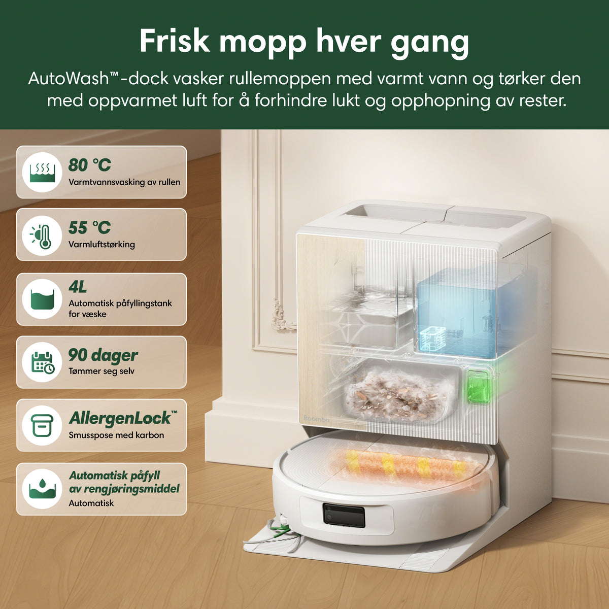 Roomba® Max 875 Combo-robot + AutoWash™-dock