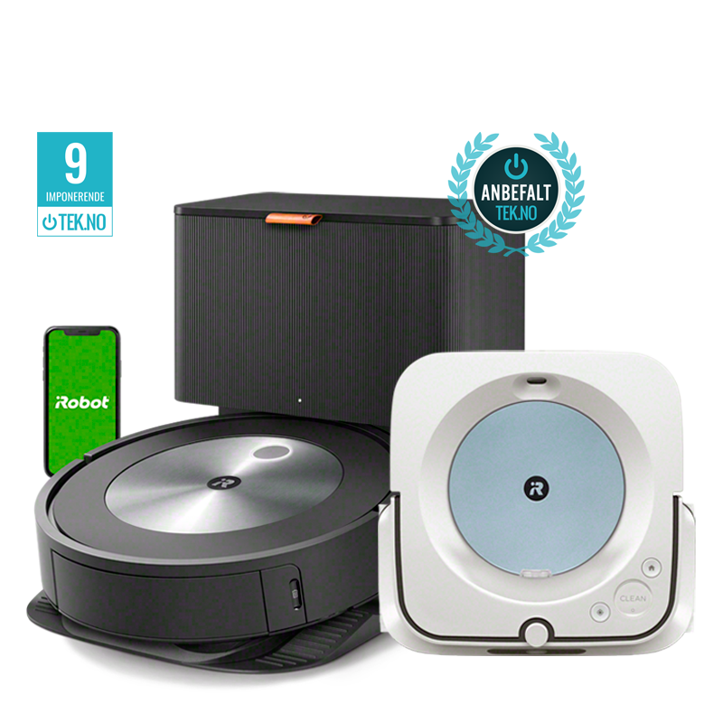 iRobot® Roomba® j7+ & Braava jet® m6 hvit/blå pakke